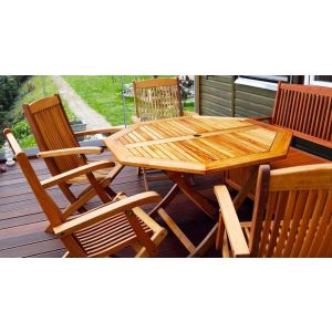 Houten tuinmeubelen schoonmaken