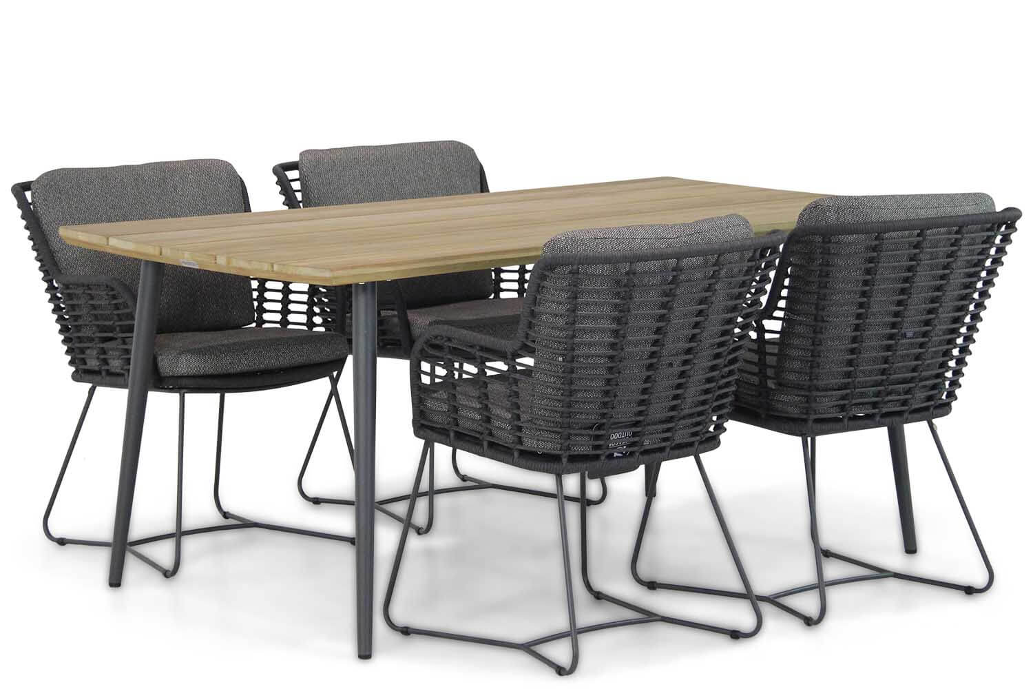 4 seasons outdoor fabrice/montana 180 cm dining tuinset 5 delig