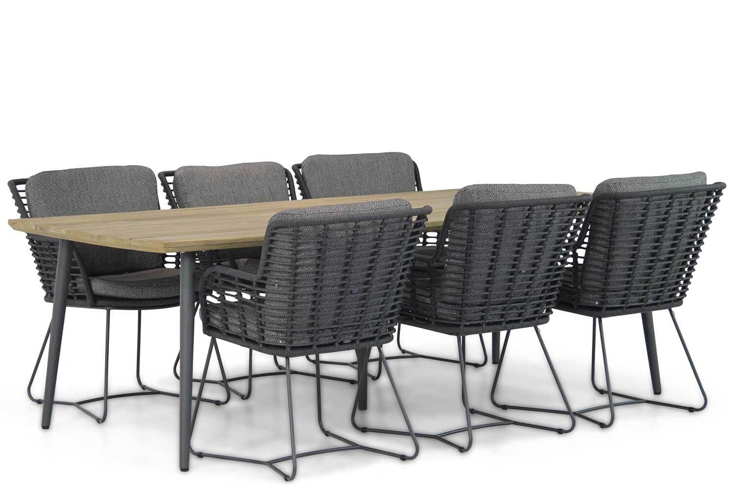 4 seasons outdoor fabrice/montana 240 cm dining tuinset 7 delig