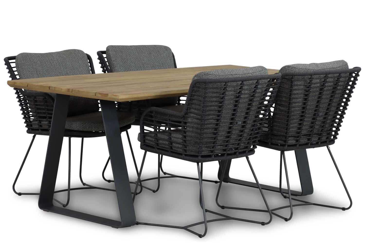 4 seasons outdoor fabrice/palta 180 cm dining tuinset 5 delig