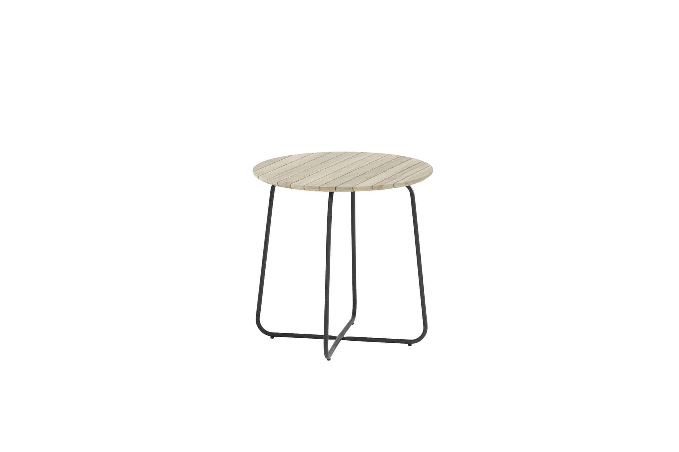 4so axel bistro tuintafel 73 cm rond teak blad