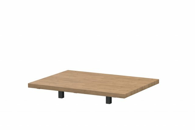 4so metropolitan salontafel teak 120 x 90 x 18 cm.