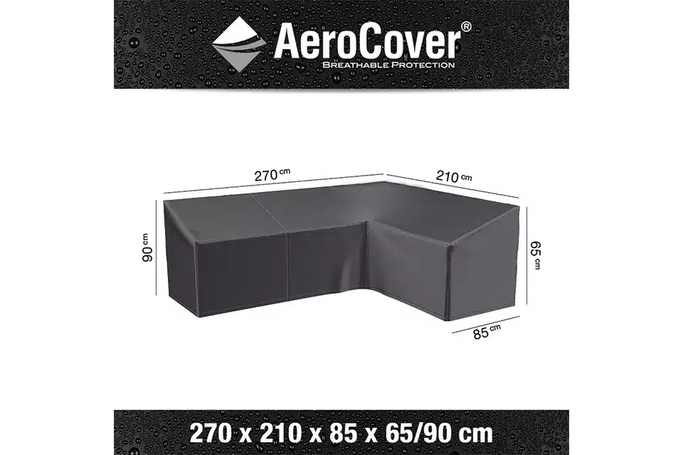 aerocover | loungesethoes 270 x 210 x 85 x 65(h) cm | l vorm rechts