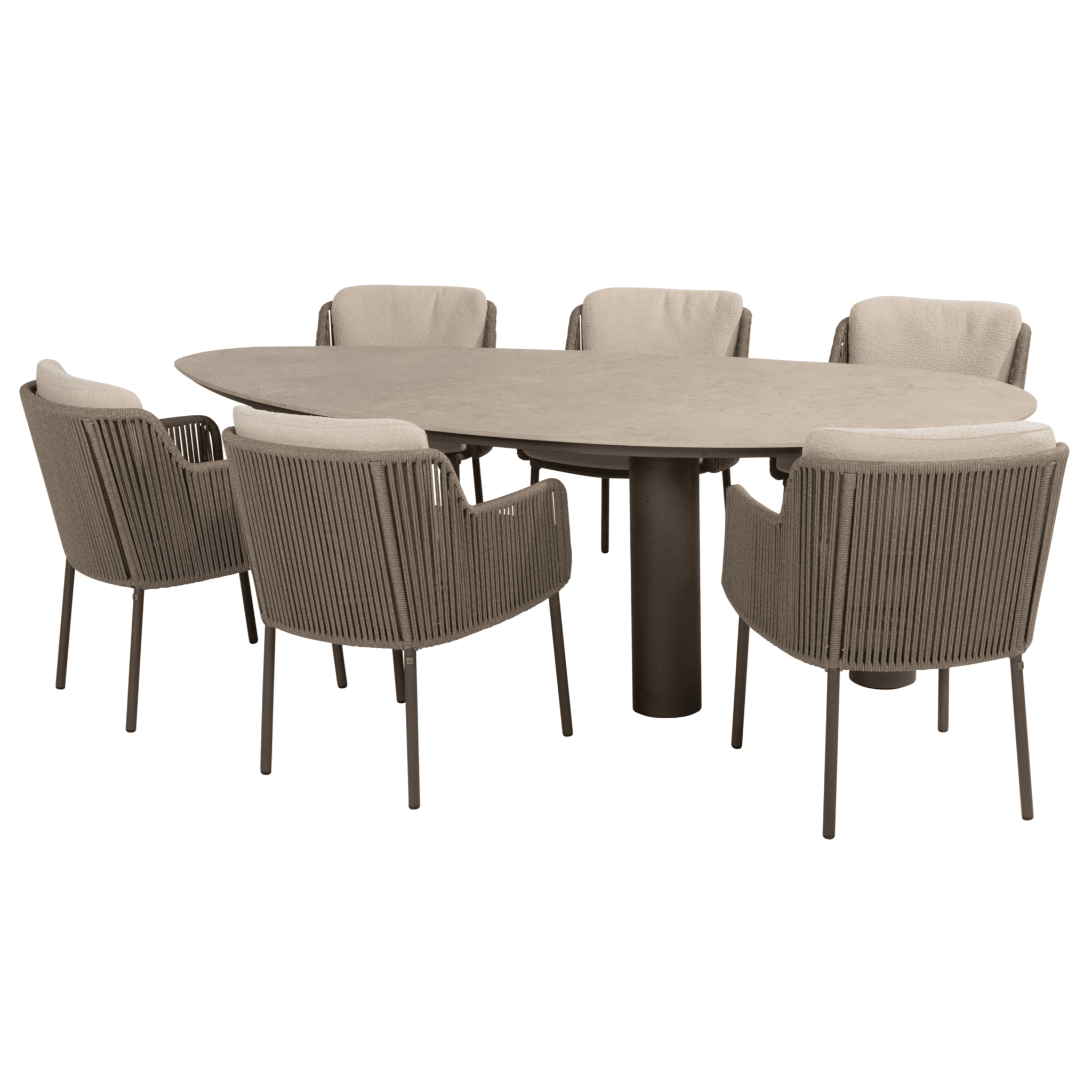 arizona bernini dining tuinset 240x130xh75 cm 7 delig keramiek terre 4 seasons outdoor