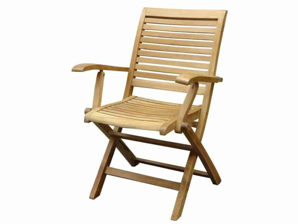 arona dining tuinstoel inklapbaar met armleuning teak