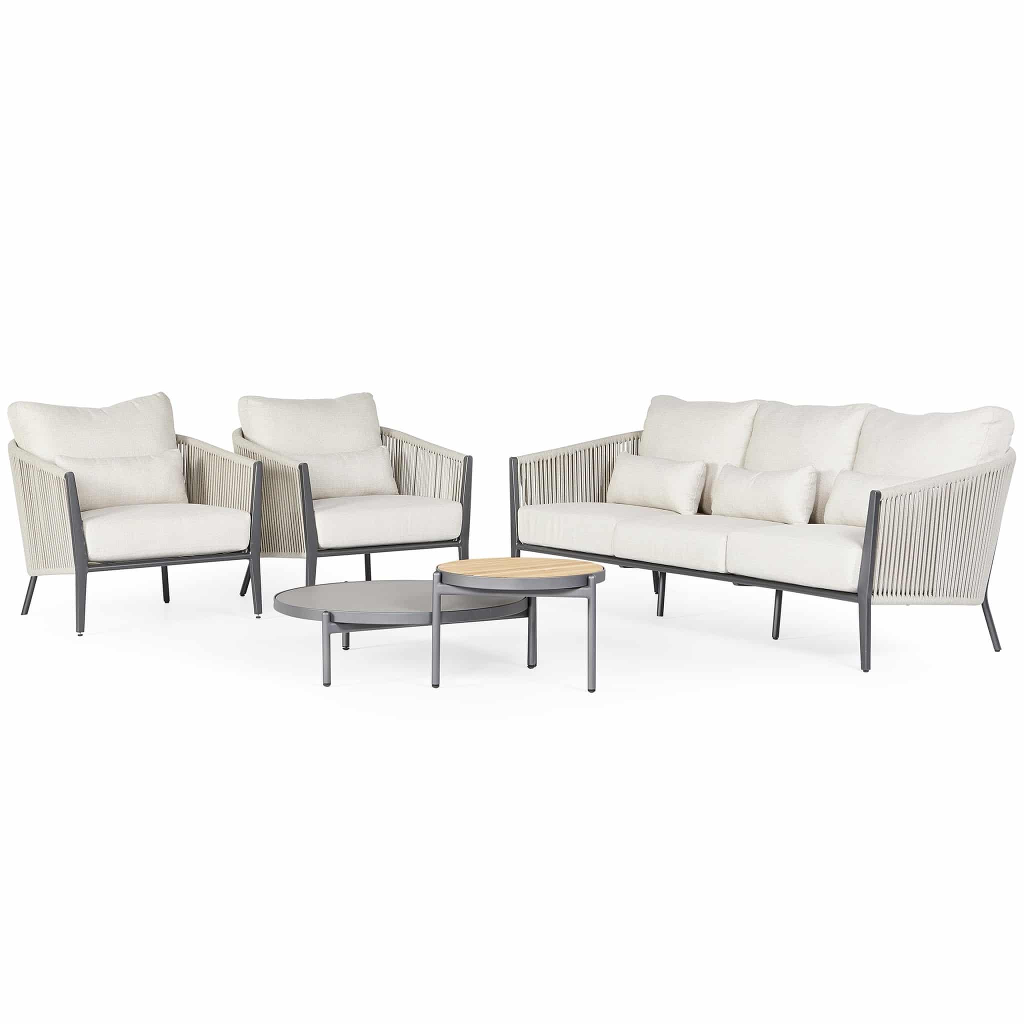 avero stoel bank loungeset 5 delig rope suns