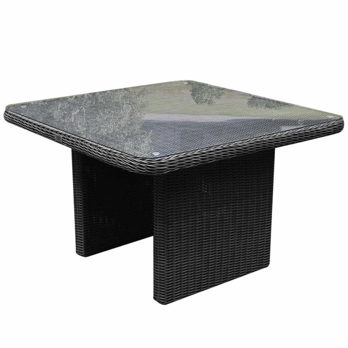 bilbao premium lounge diningtafel 110x110xh70 cm antraciet