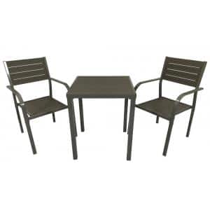 bistroset 60 x 60 cm met aluminium frame en polywood tafelblad