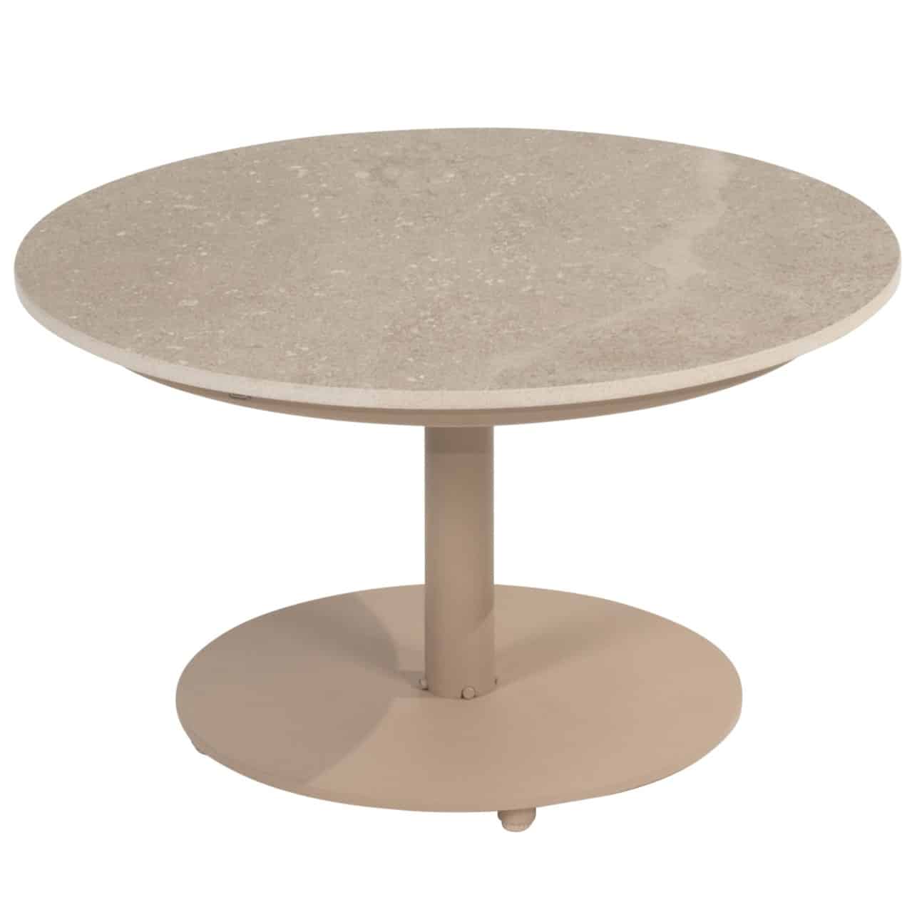 boaz lounge tuintafel 60xh35 cm ceramic middenpoot latte 4 seasons outdoor