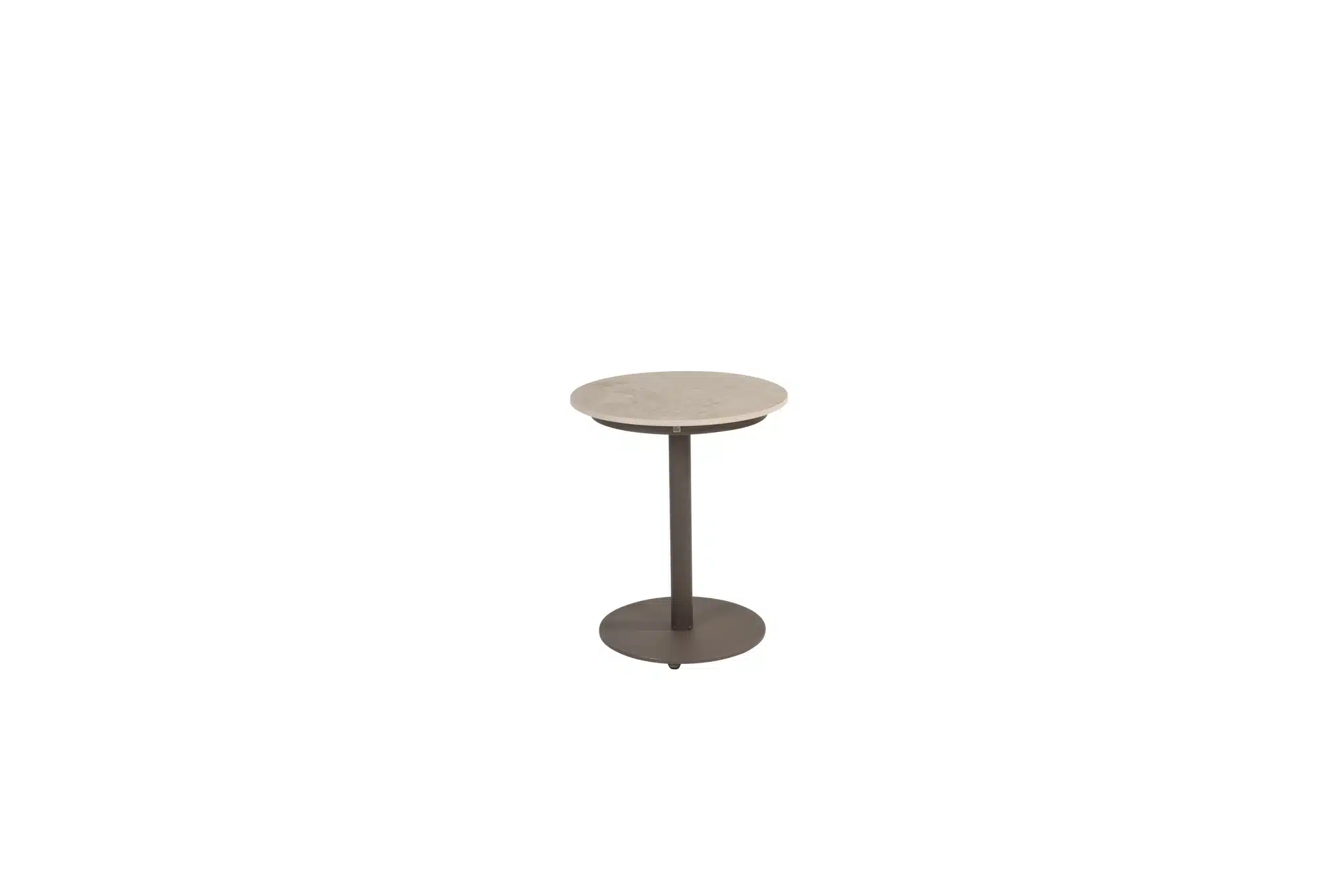boaz side table ceramic central leg terre 45 x 55 cm