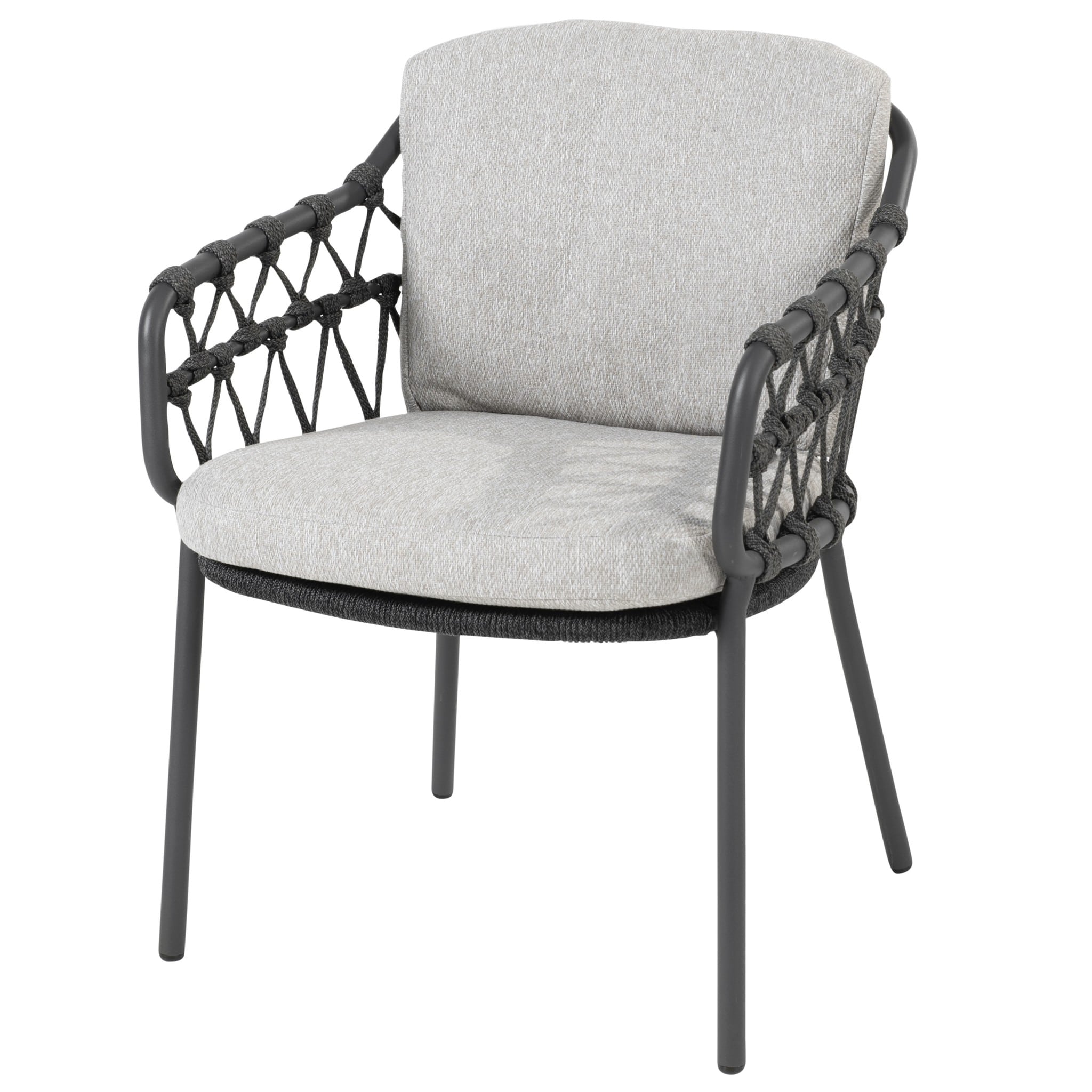 calpi dining tuinstoel met 2 kussens antraciet 4 seasons outdoor