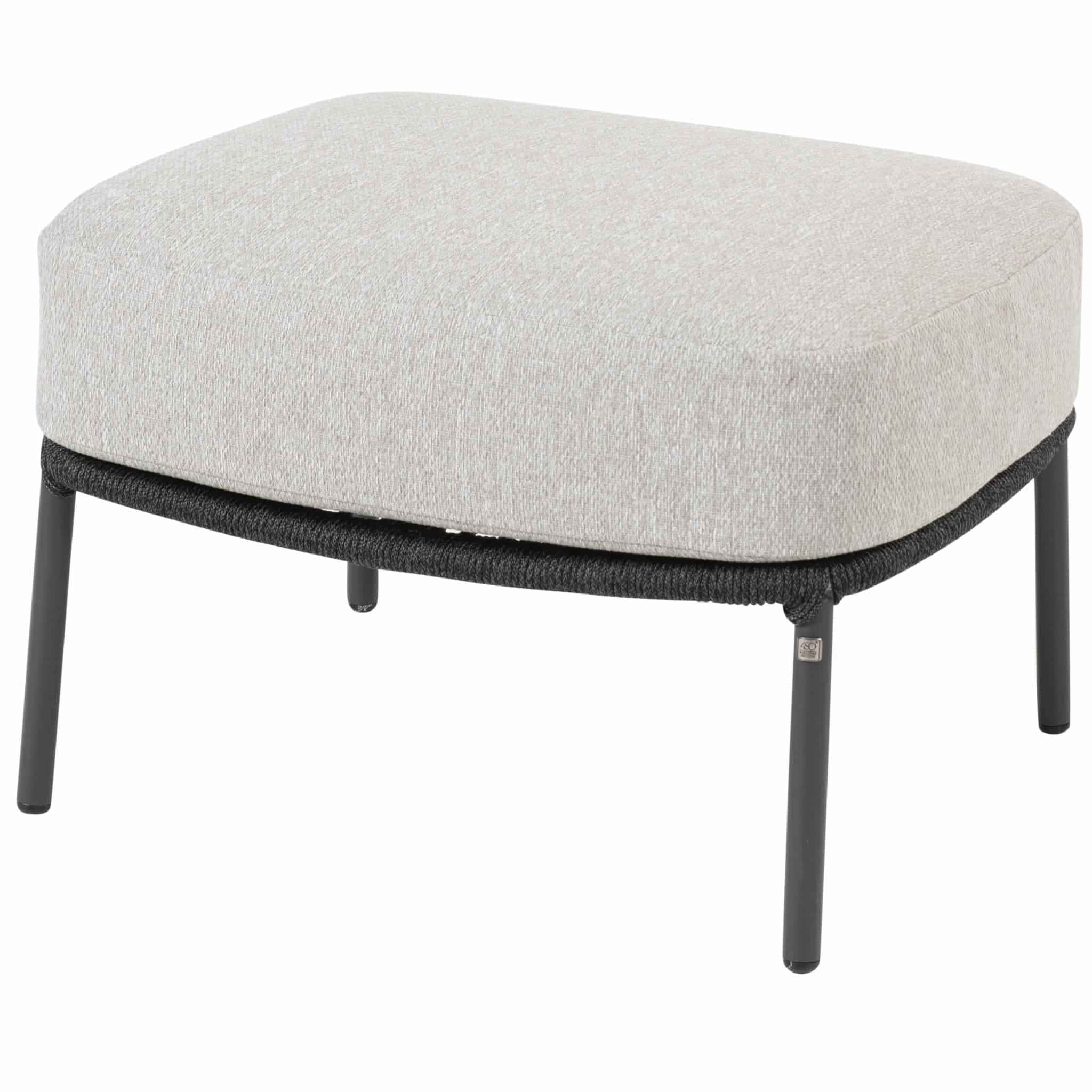 calpi voetenbank met kussen antraciet 4 seasons outdoor