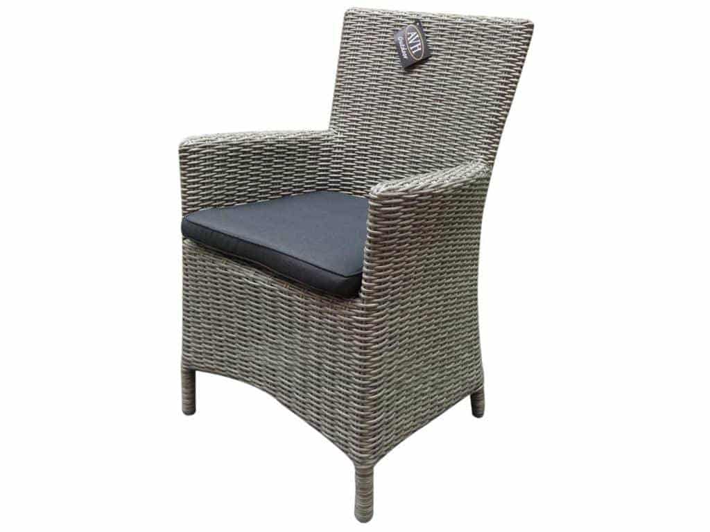 capri dining tuinstoel grijs wicker