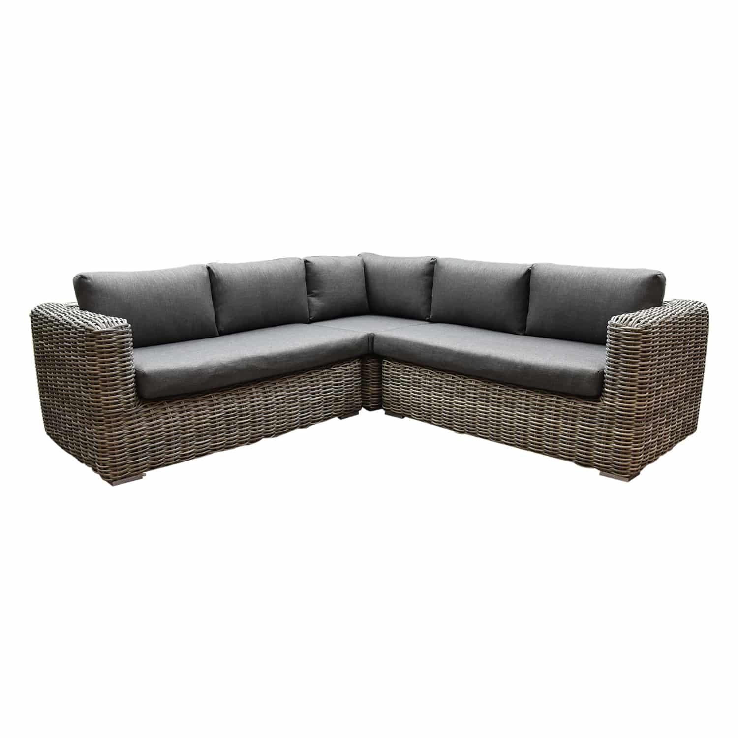 cervo hoek loungeset 3 delig grijs wicker