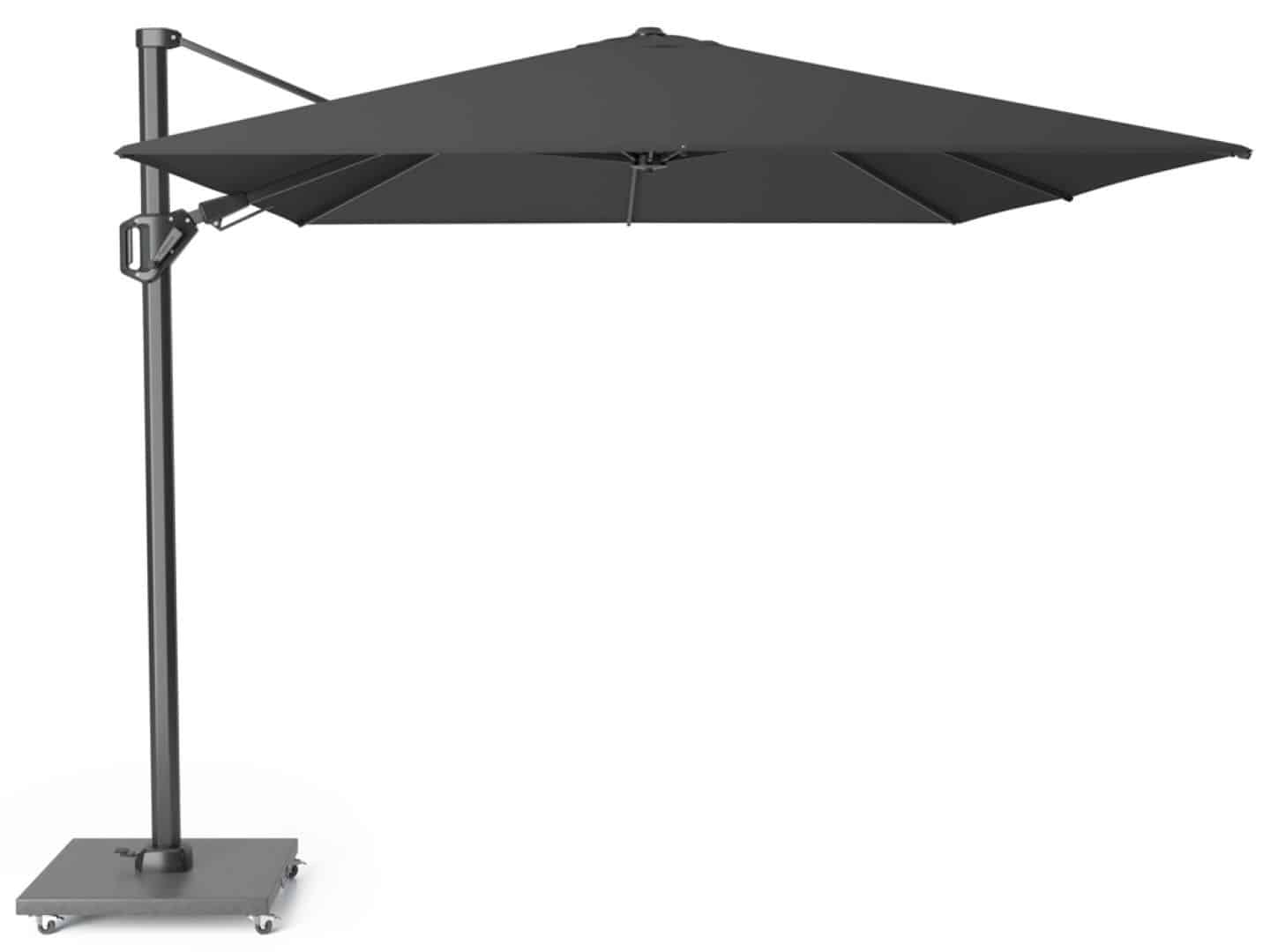 challenger t2 premium 350×260 cm faded black zweefparasol zonwering platinum
