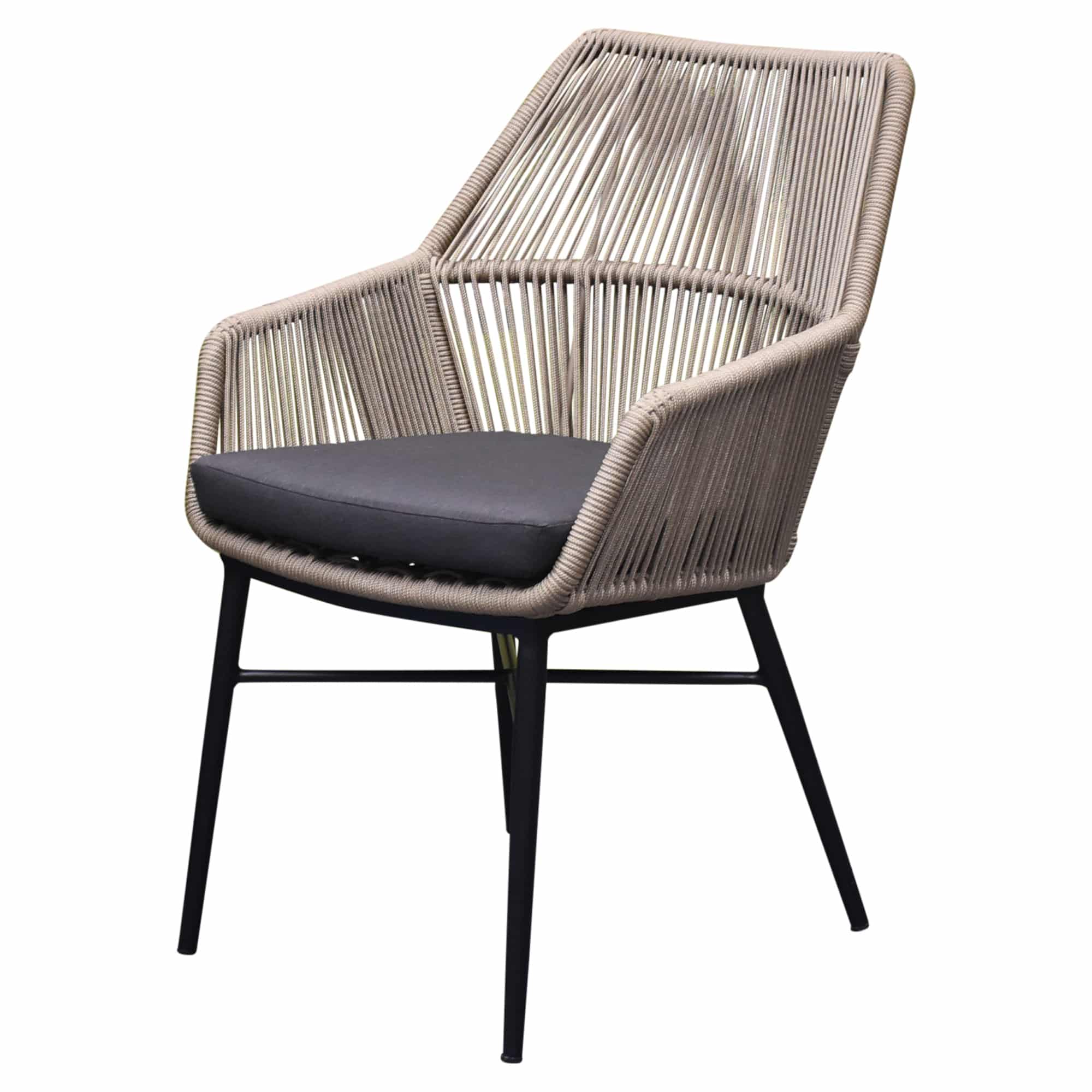 chianti dining tuinstoel grijs rope