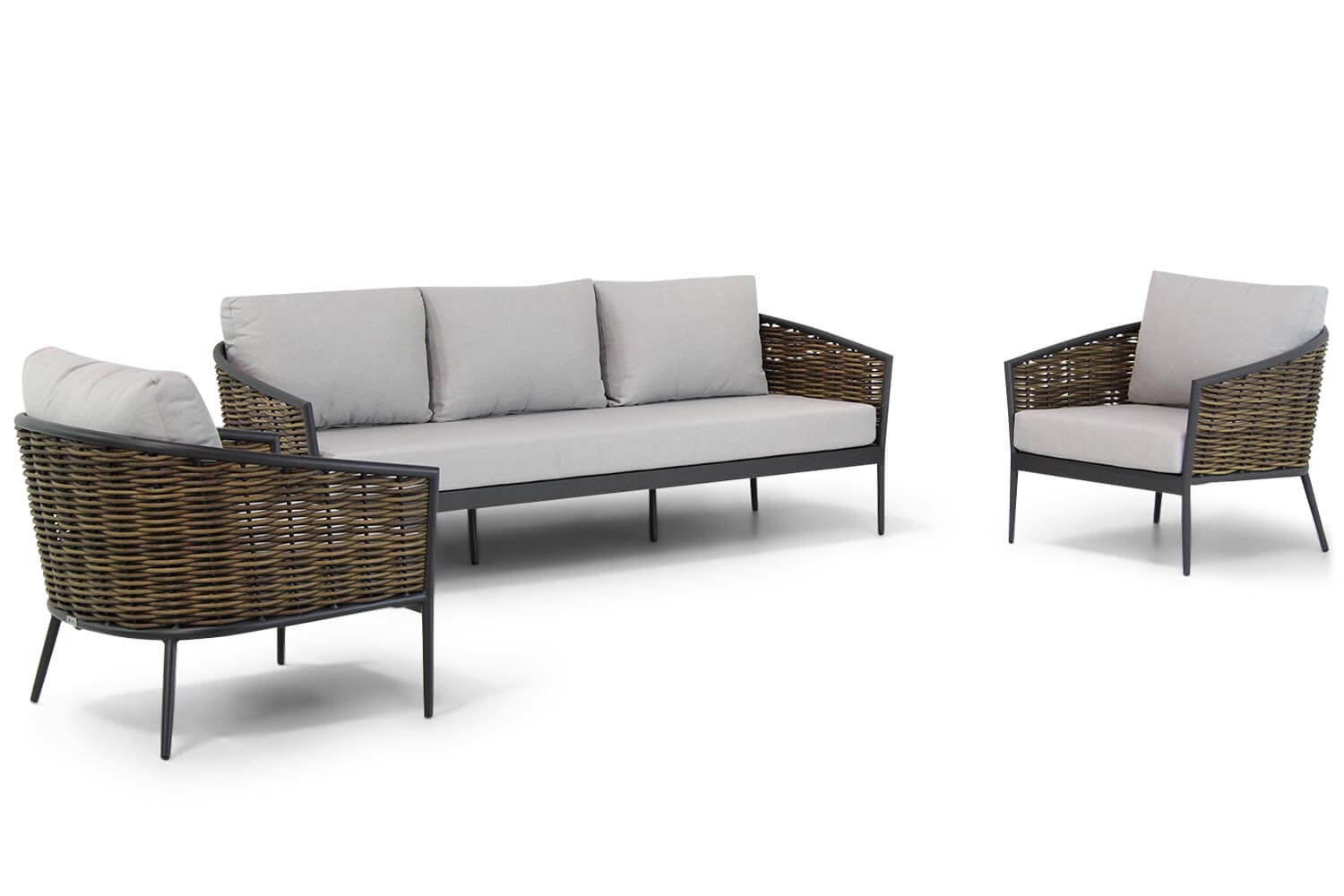 coco palm stoel bank loungeset 3 delig