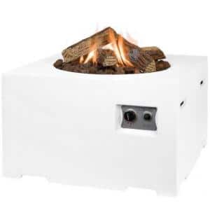 cocoon vuurtafel vierkant wit