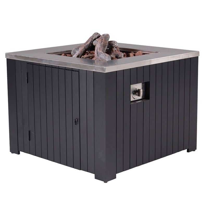 cozy living sfeerhaard faro 80×80 cm zwart