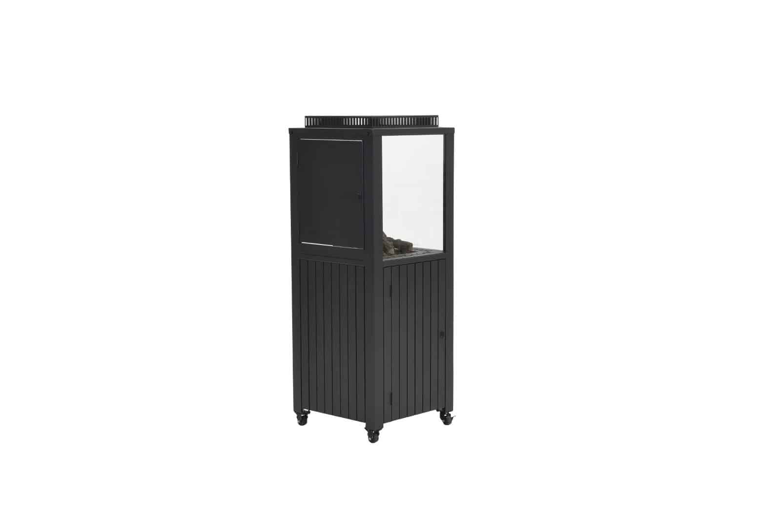 cozy living sfeerhaard sevilla carbon black 55x55xh151 garden impressions