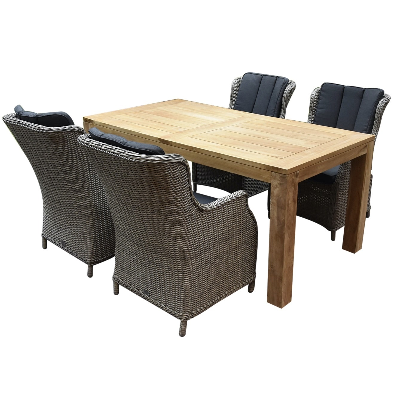 darwin krista dining tuinset 180x95xh77,5 cm grijs