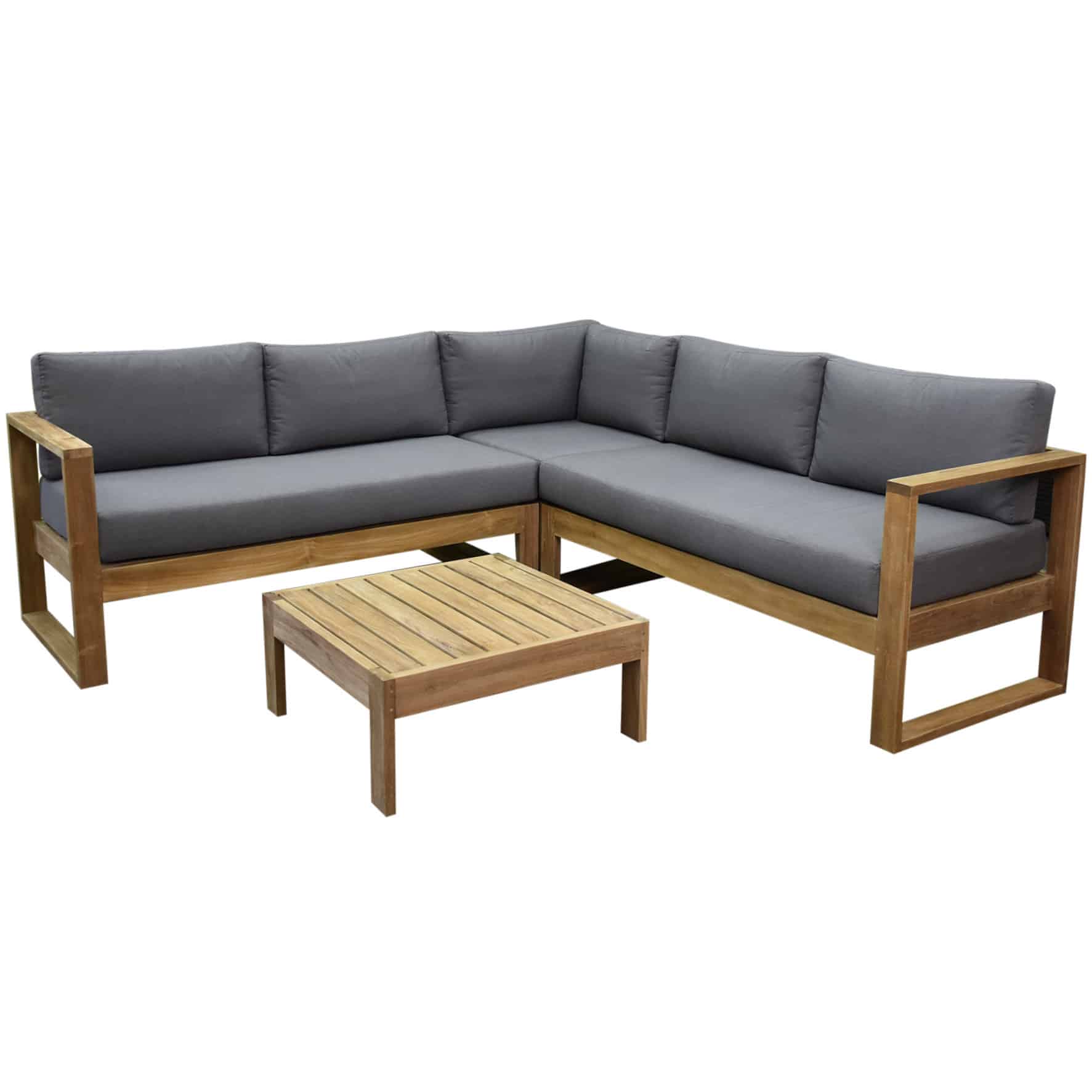 dubai hoek loungeset 4 delig teak