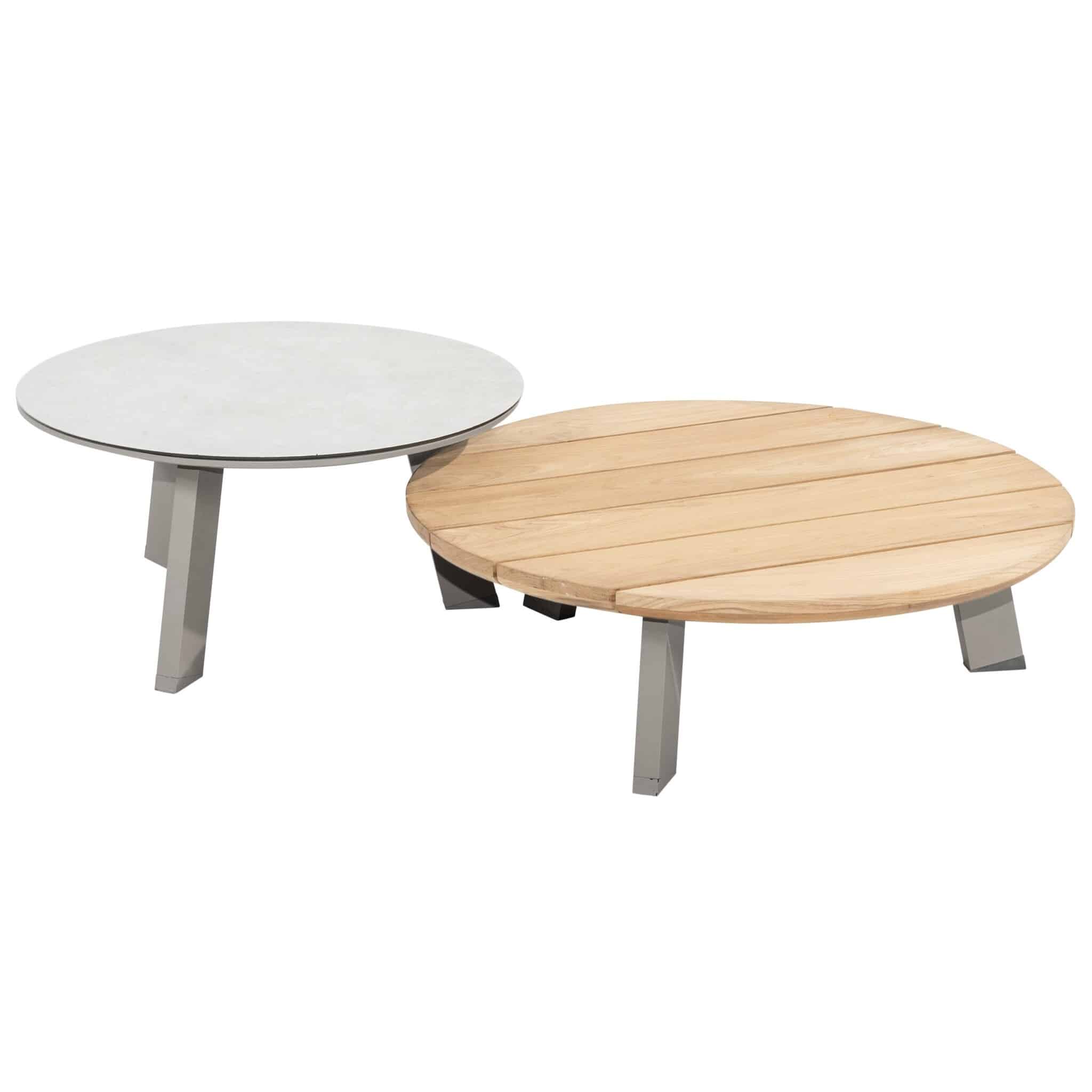 emma set loungetafels 65 cm rond en 80 cm rond ceramic teak cloud
