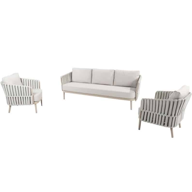 eva stoel bank loungeset 3 delig latte rope taste 4so
