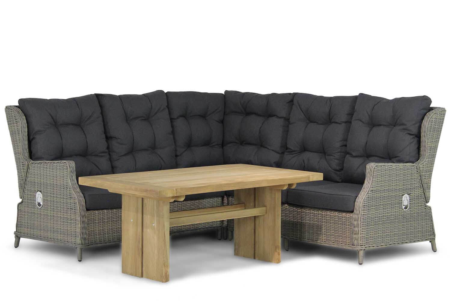garden collections chicago/brighton 140 cm dining loungeset 4 delig