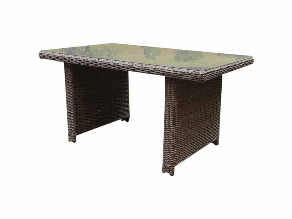 ibiza xl lounge diningtafel 140x80xh70 cm grijs