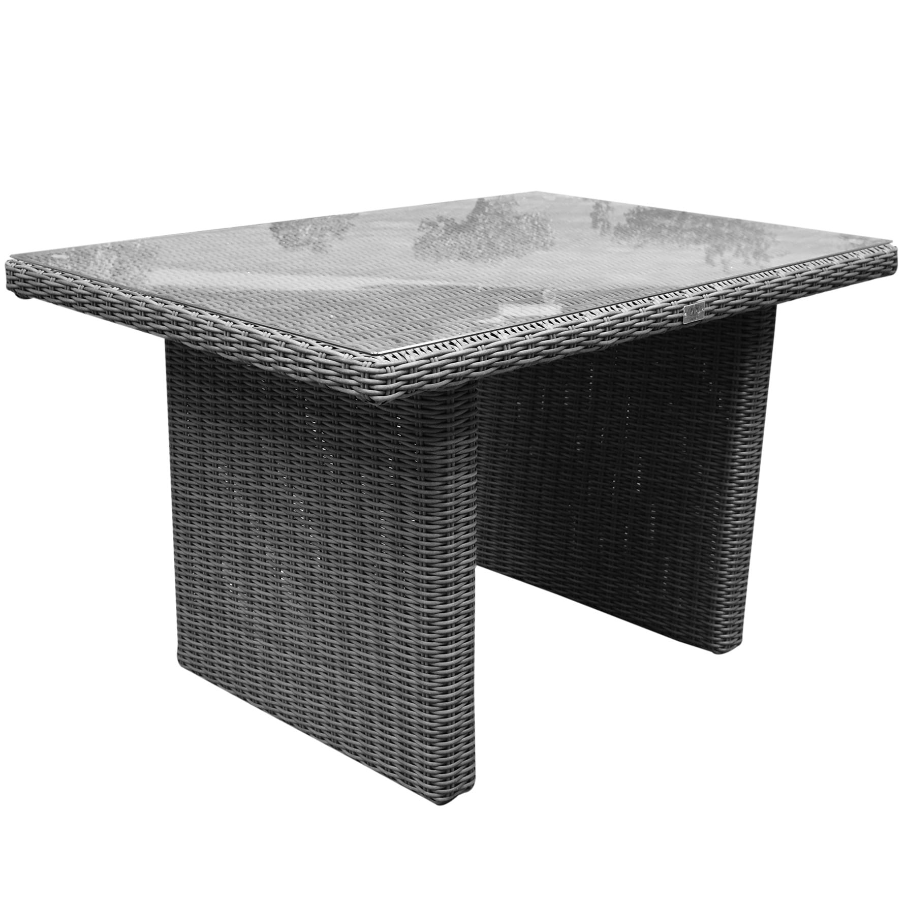 ibiza lounge dining tafel 120x80xh70 cm grijs