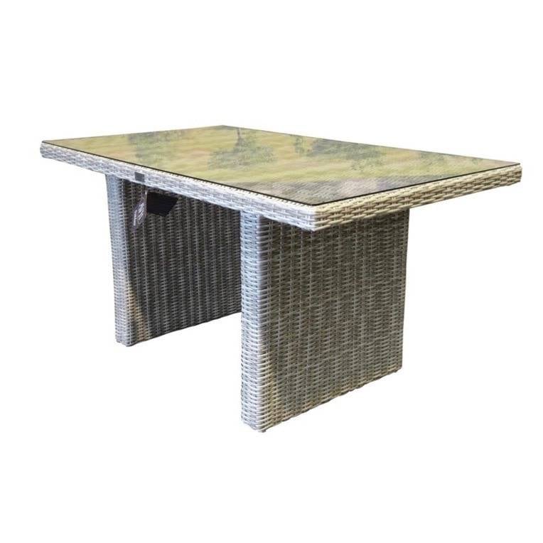 ibiza lounge dining tafel 120x80xh70 cm wit grijs