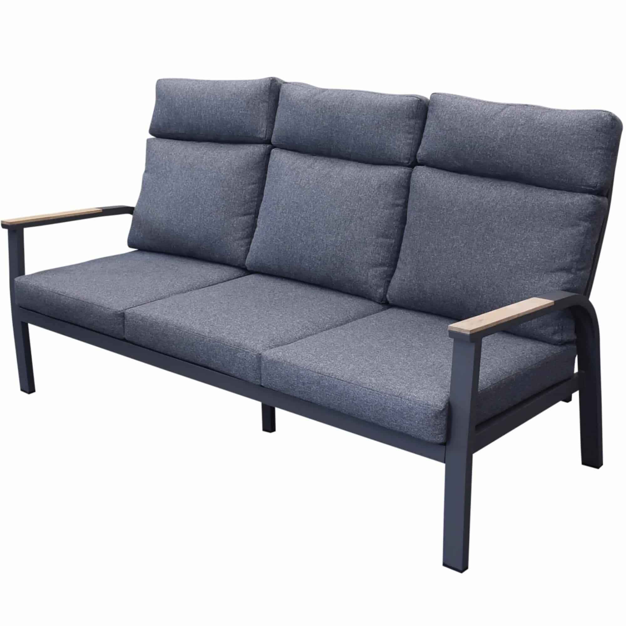 kota 3 zitsbank antraciet aluminium
