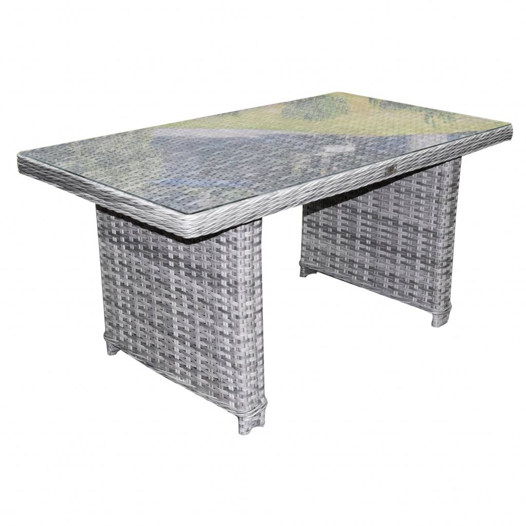 kreta lounge diningtafel 140x80xh70 cm grijs
