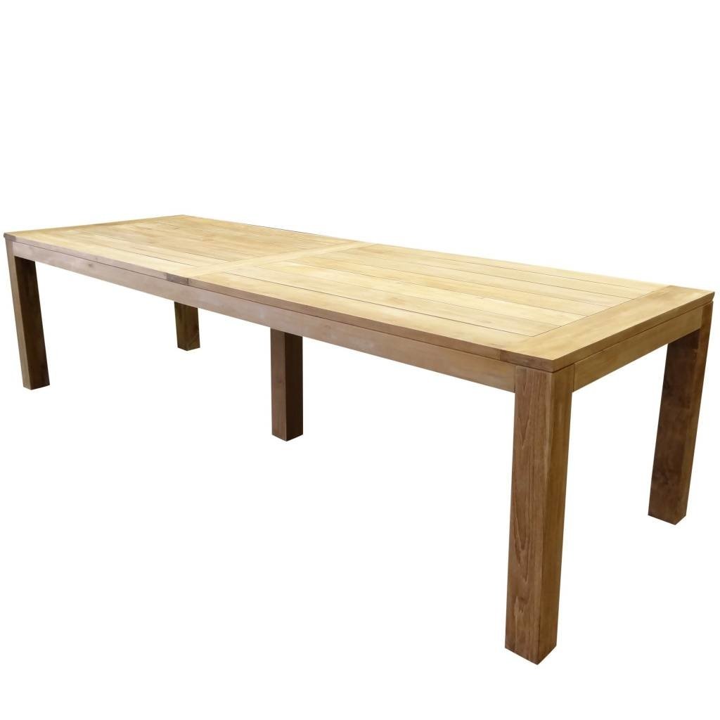 krista dining tuintafel 300x100xh77,5 cm poten 12 cm teak
