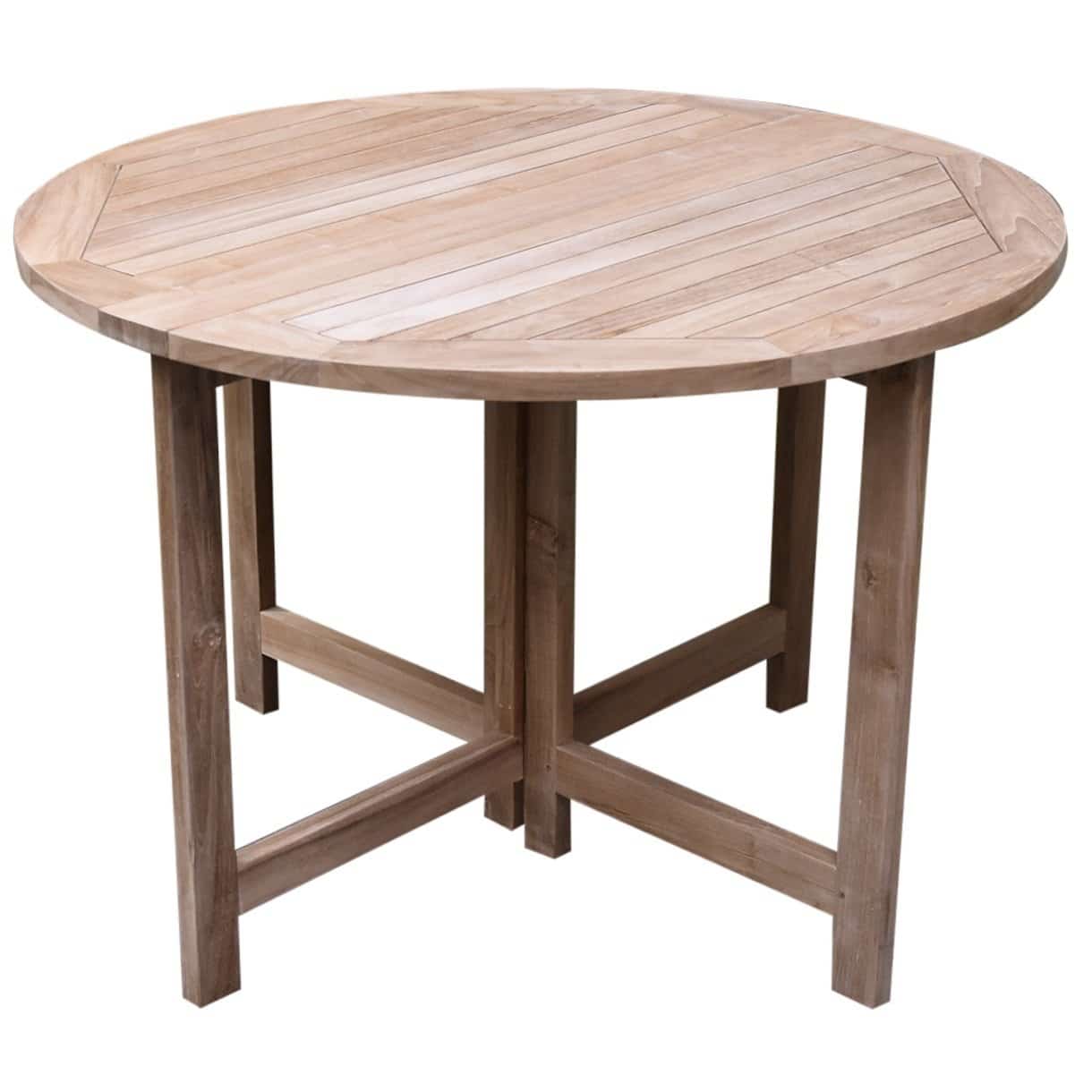 kupu kupu klaptafel 110 cm rond teak