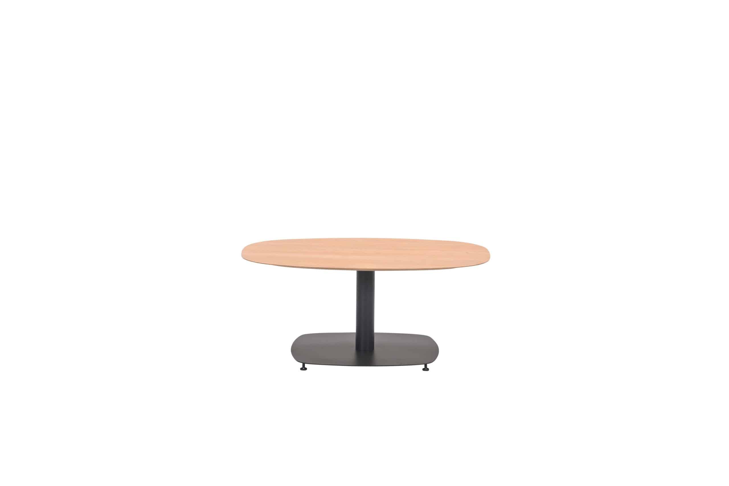 leon bijzettafel 100×70 cm carbon black light teak look