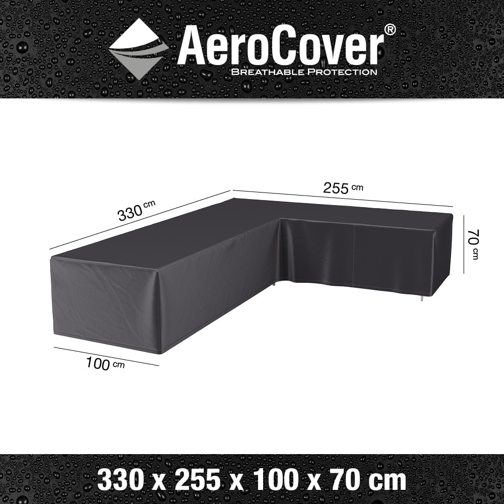 loungesethoes 330x255x100xh70 cm rechts– aerocover