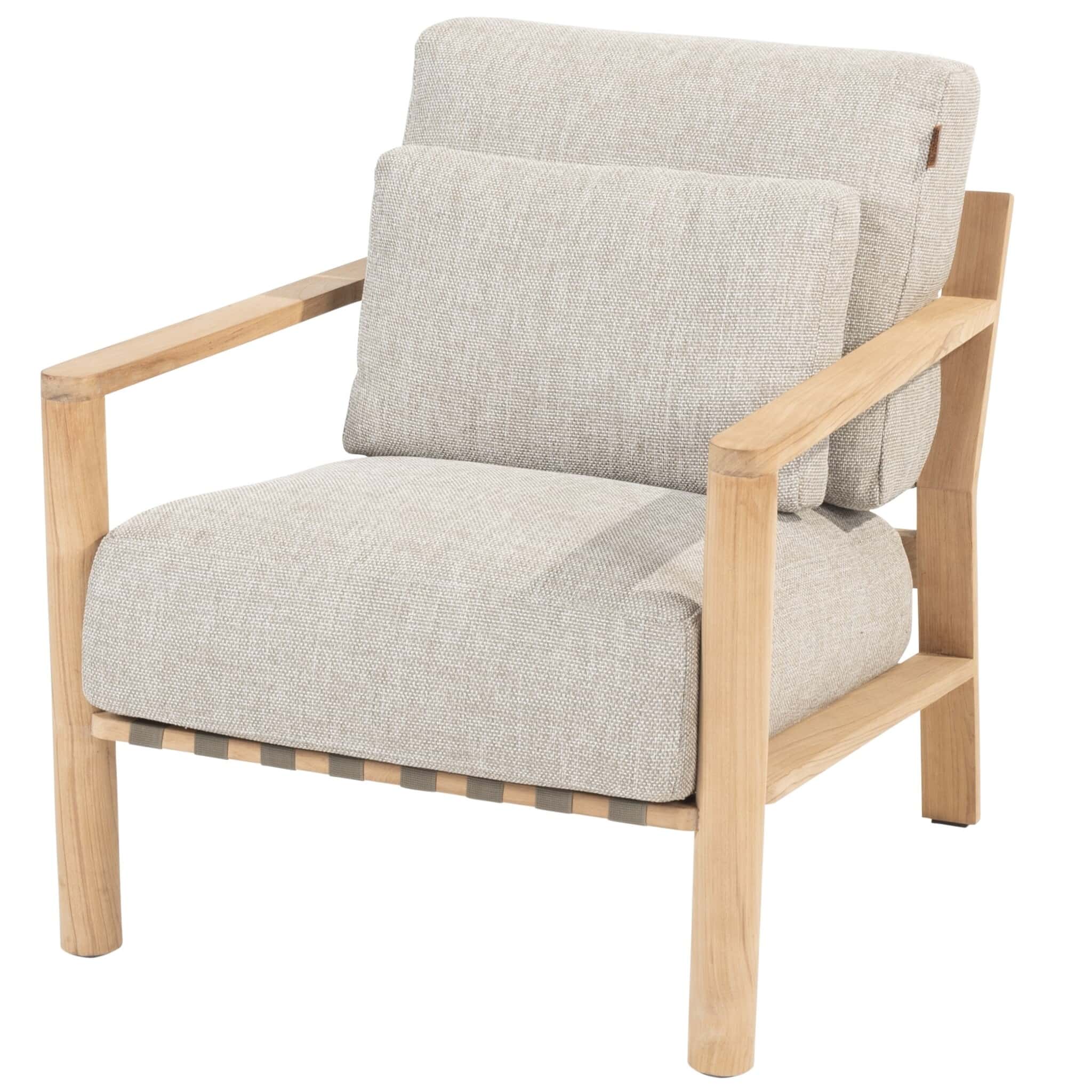 lucas lounge tuinstoel natural teak 4 seasons outdoor