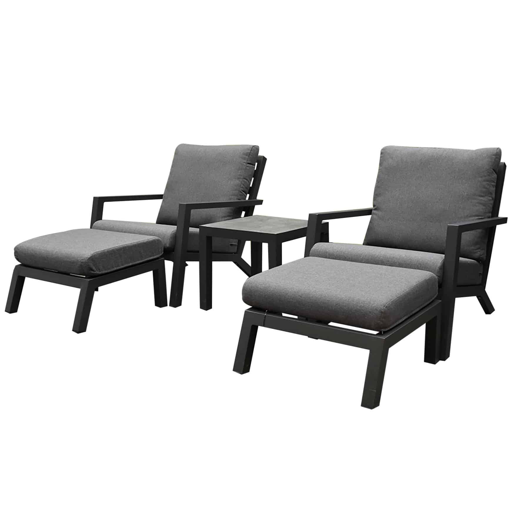 malaga lounge balkonset 5 delig antraciet aluminium