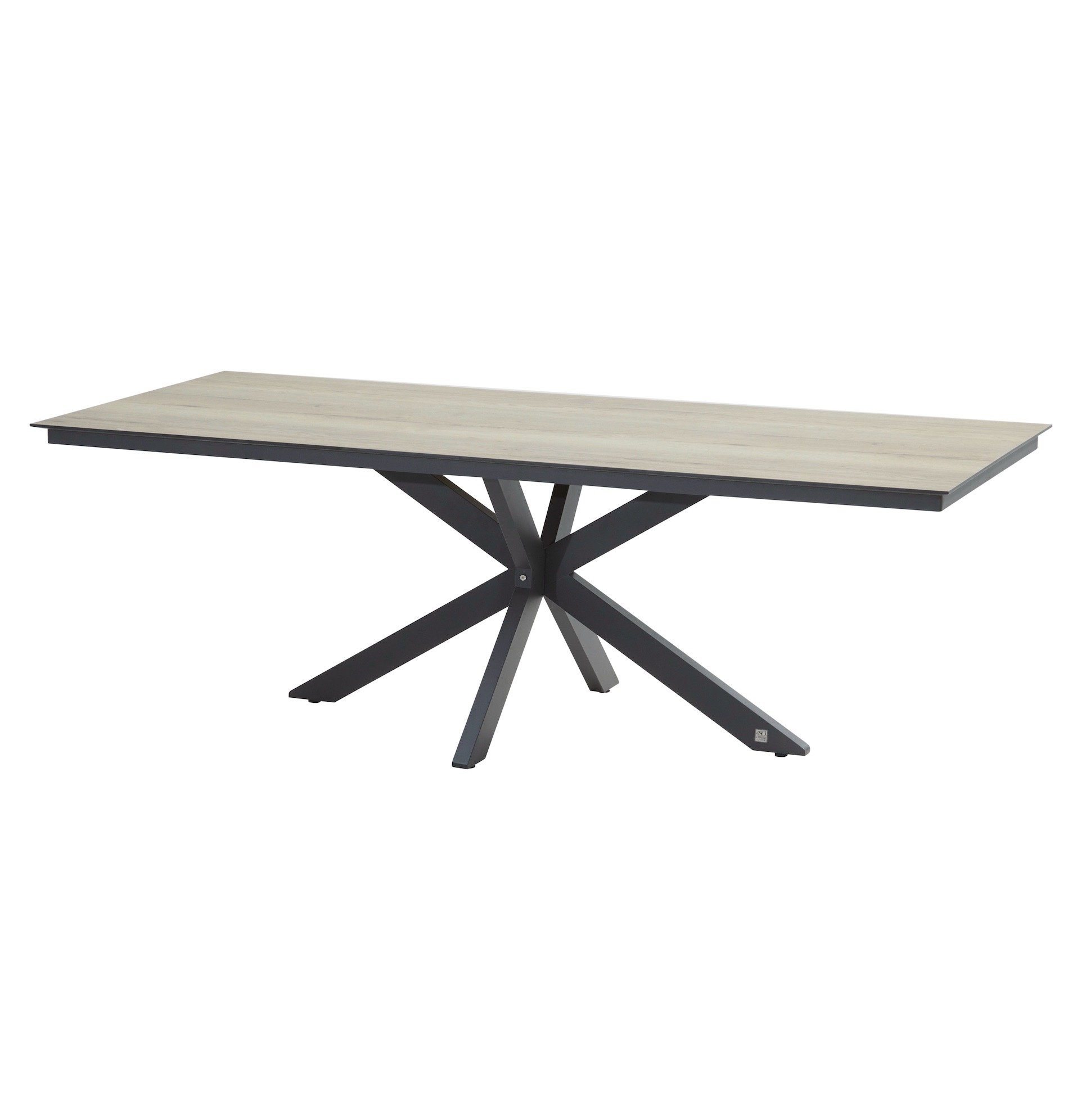 minerva dining tuintafel met hpl houtlook blad 220x95xh75 cm 4 seasons outdoor
