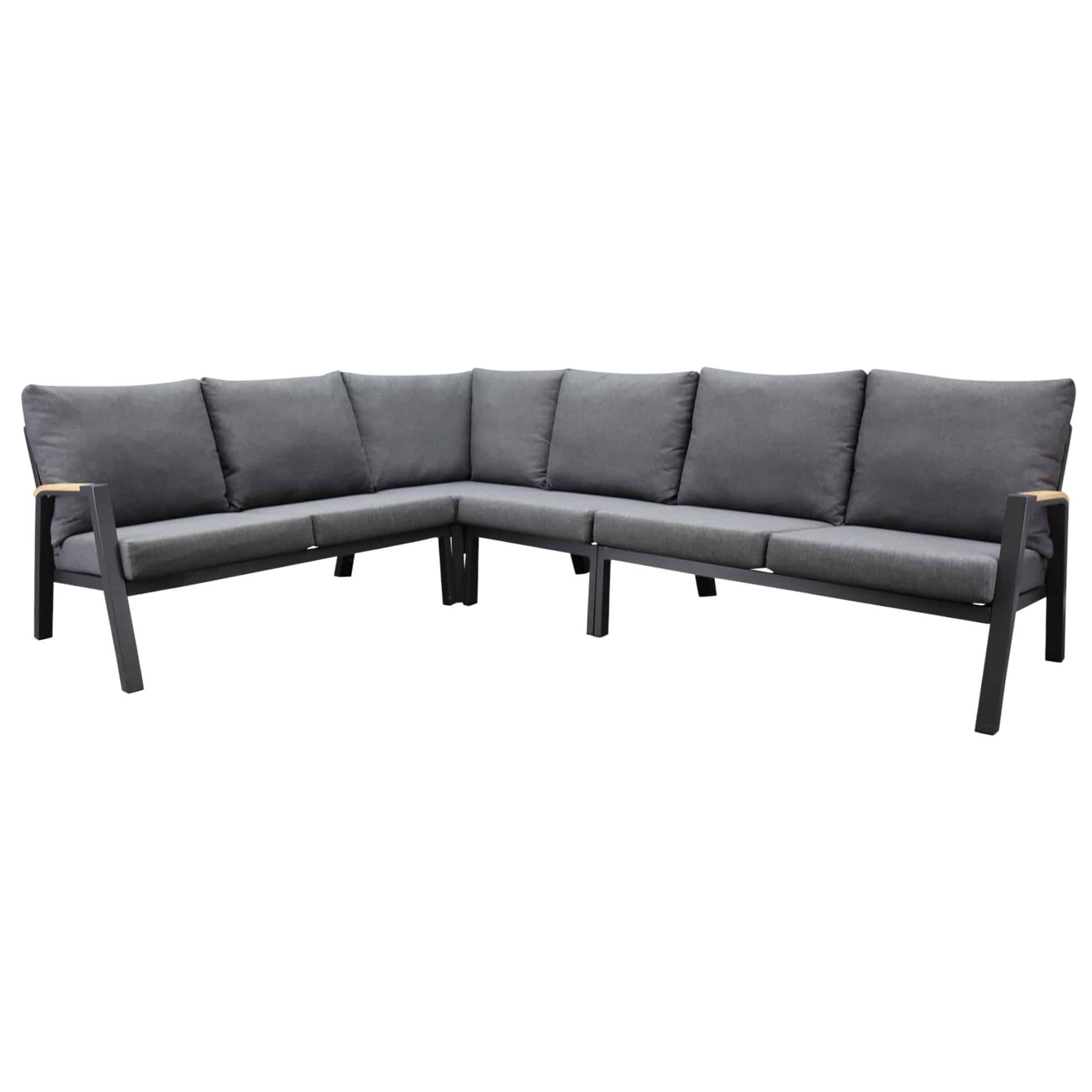montenegro hoek loungeset 4 delig antraciet aluminium