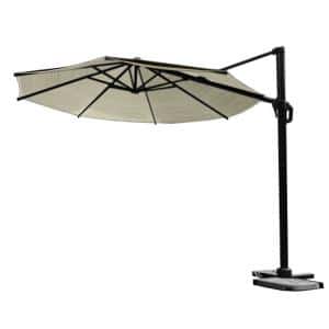 nesling coolfit zweefparasol plus rond gebroken wit 3.5 meter