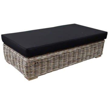 nissah voetenbank 143x75xh43 cm naturel rotan nagata black