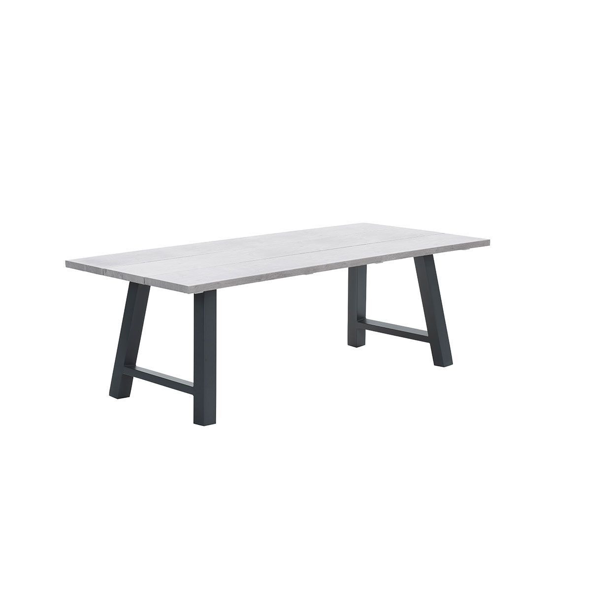 olympus tuintafel 220 x100 aluminium grey teak look