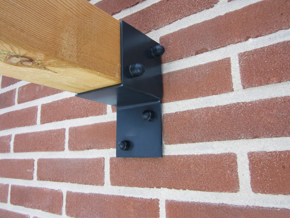 platinum pergola kit muur steun zwart