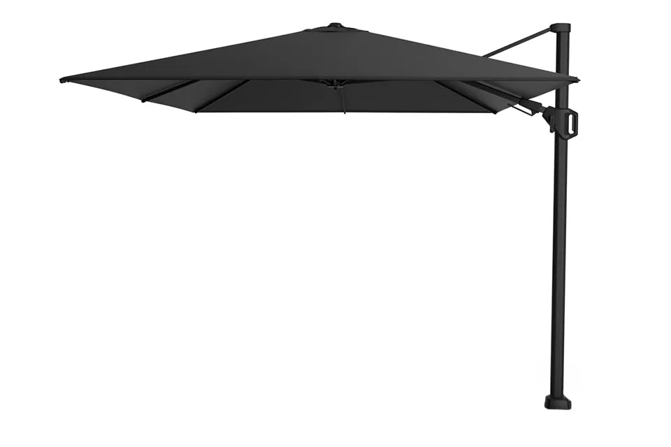 platinum | zweefparasol challenger t² premium 350 x 260 cm | jet black