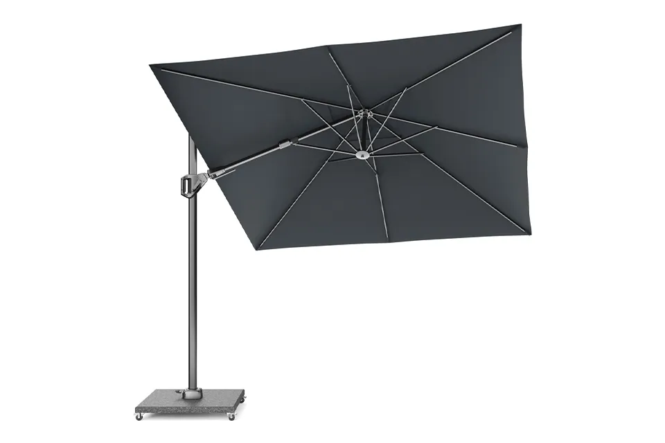 platinum | zweefparasol voyager t² 270 x 270 cm | faded black