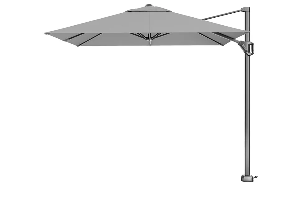 platinum | zweefparasol voyager t¹ 250 x 250 cm | lichtgrijs
