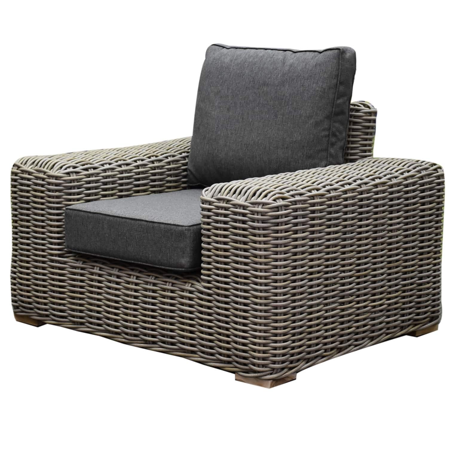 queen lounge tuinstoel olefin grijs